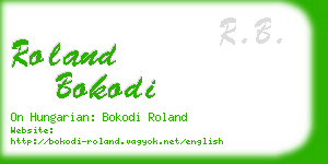 roland bokodi business card